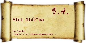 Visi Alóma névjegykártya